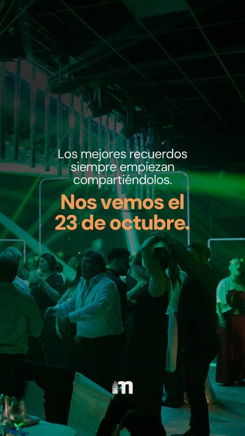 Historia de Instagram: Los mejores recuerdos siempre empiezan compartiéndolos. Nos vemos el 23 de octubre.